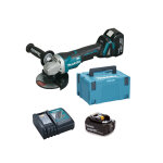 Makita ? meuleuse d'angle 18v lxt �125 mm avec 2 batteries 5ah ? moteur sans charbon ? technologie xpt ...