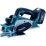 Outillage - rabot sans fil 18v 82 mm, 2 batteries 5, 0 ah, chargeur dkp180rtj - makita