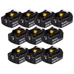Makita pack de 10 batteries li - ion 18v 3ah bl1830b