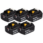 Makita pack de 5 batteries li - ion 18v 3ah bl1830b