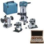Makita - pack affleureuse - dfonceuse rt0702cx3j + coffret fraises d - 53540