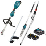 Makita pack outil multifonctions 18v dux18 + coupe - herbe + perche �lagueuse + taille - haies + 2 batt ...