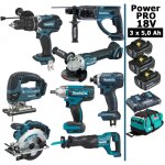 Makita - pack power pro 8 outils 18v: perceuse dhp458 dhr202 dga504 dtw190 dtd152 djv180 dss610 djr186 ... Makita - pack power pro 8 outils 18v: perceuse dhp458 dhr202 dga504 dtw190 dtd152 djv180 dss610 djr186 ...