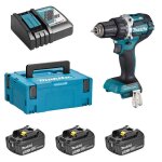 Perceuse visseuse makita ddf484rf3j 18 v li - ion  13 mm (3 x 3, 0 ah)