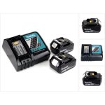 Power source kit li 18v: 2x batteries bl1860b akku 6, 0ah + chargeur dc18rc ( 199480 - 6 ) - makita