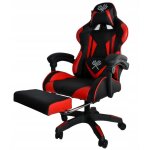 Malatec - gamer fauteuil de bureau sige gaming dossier inclinable avec repose - pieds rouge