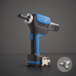 En malette riveteuse 2 batteries 18v li - ion - 2. 0ah, chargeur pour rivets �toil�s - �5, 2 - 7, 8 mm ...