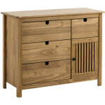 Altobuy - malia - commode 4 tiroirs 1 porte bois cir