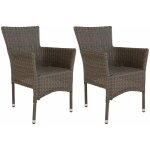 Malibu - lot de 2 fauteuils de jardin en rotin synthtique gris