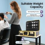 Mallette de coiffeur professionnelle - organiseur d'outils de salon de coiffure - sac de voyage pour ...