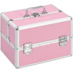 Mallette � maquillage 22x30x21 cm rose aluminium