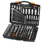 Mallette d'outillage pro 219 pi�ces avec jeu de douilles et cl�s � cliquet