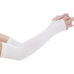Manches de protection solaire uv pour hommes et femmes, en soie glac�e rafra�chissante avec passe - pouce, ...