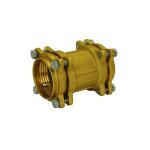 Manchon double raccords en laiton - arch dimensions : 75 mm