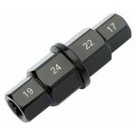 Manchon de retrait d'axe de roue avant de moto 17 19 22 24mm accessoire hexagonal d'axe de moyeu noir ...