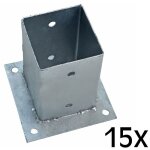Estexo - manchon à visser manchon de poteau 15x support de poteau 101 x 150 mm Estexo - manchon à visser manchon de poteau 15x support de poteau 101 x 150 mm