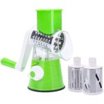 Mandoline de cuisine manuelle, coupe legumes multifonctions avec 3 lames de tambour d�tachables, coupe ...