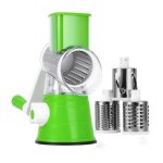 Mandoline de cuisine manuelle, coupe legumes multifonctions avec 3 lames de tambour dtachables, coupe ...