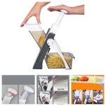 Mandoline de cuisine safety slicer manuelle multifonction tous coupe lgumes lame en acier inoxydable, ...