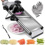 Mandoline  lgumes rglable et multifonctionnelle, coupe - lgumes de cuisine en acier inoxydable avec ...