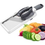 Mandoline multifonctionnelle - lame rglable en acier inoxydable, scurit, nettoyage facile, idale ...