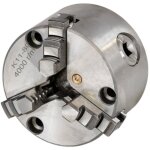 Mandrin 3 mors  serrage concentrique corps en fonte 80 mm montage frontal pour plateau diviseur thv ...