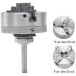 Mandrin 4 mors renforc� pour tour � bois / m�taux - alliage zinc r�sistant - serrage auto - centrant ...