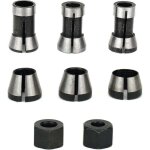 Mandrin de fraiseuse - lot de 6, collet mandrin affleureuse (6 mm, 6. 35 mm, 8 mm), pince de serrage ...