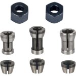 Mandrin de fraiseuse - lot de 8, collet mandrin affleureuse (6 mm, 6. 35 mm, 8 mm), pince de serrage ...