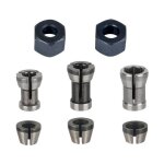 Mandrin de fraiseuse - lot de 8, collet mandrin affleureuse (6 mm, 6. 35 mm, 8 mm), pince de serrage ...