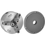 Mandrin de tour a 3 machoires, 200 mm, mandrin auto - centrage avec plaque support adaptateur filetee, ... Mandrin de tour a 3 machoires, 200 mm, mandrin auto - centrage avec plaque support adaptateur filetee, ...