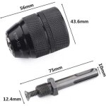 Mandrin universel autoserrant, adaptateur sds mandrin autoserrant � fermeture rapide 2 - 13 mm mandrin ...