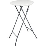 Rondy - mange debout pliant - hauteur 110cm - table haute pliable diam�tre 60cm - structure acier laqu�e ...