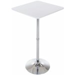 Clp - table de support carr�e moderne pour bar avec �tag�re en bois diff�rentes couleurs colore : blanc ...