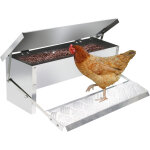 Mangeoire automatique pour poules en acier - 5 kg - avec p�dale automatique et couverture �tanche - pour ...