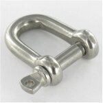 Manille droite forgée inox a4 diamètre 6 - 50 pièces Manille droite forgée inox a4 diamètre 6 - 50 pièces