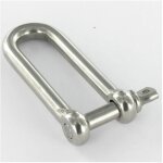 Manille droite longue forgée inox a4 diamètre 6 - 2 pièces Manille droite longue forgée inox a4 diamètre 6 - 2 pièces