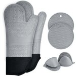 Maniques cuisine, gant four anti chaleur lot de 6 r�sistant, � la chaleur jusqu'� 230�c