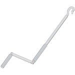 Manivelle pliable avec crochet longueur 150 mm ral 9016 cherubini 7463150g2101