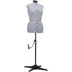 Mannequin de robe ajustable pour femme buste mannequin de couture gris m taille 40 - 46 13310