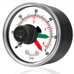 Manom�tre pour filtre de piscine ecx2712b1 ? aiguille r�glable ? 0. 6 mpa / 6 bar ? raccord 1 / 4  npt ...