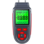 Manom�tre num�rique double port pour mesure pression gaz / air, �cran lcd r�tro�clair�, alimentation ...