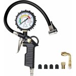 Manometre pression pneu, num�rique manom�tre pneu, pistolet de gonflage manom�tre avec 4 bouchons de ...