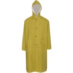 Manteau de pluie long impermable rsistant  capuche jaune l vidaxl