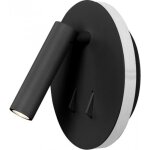 Mantra - applique murale int�rieure liseuse led cayman noir mat