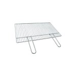 Grille en acier chrome pour barbecue beton 67x40
