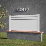 Kit clôture slim pvc blanc h. 90 cm x l. 5. 60 m - 2 lisses + 3 soubassements Kit clôture slim pvc blanc h. 90 cm x l. 5. 60 m - 2 lisses + 3 soubassements