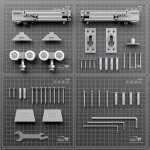 Mon march� d�co - kit quincaillerie avec amortisseur confort - rail coulissant coulicool