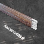 Mon march� d�co - plinthe passe - c�ble pvc 80 mm - planche vieillie - 1 m, � l'unit�