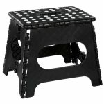 Achat utile - marche pied / tabouret pliant noir Achat utile - marche pied / tabouret pliant noir